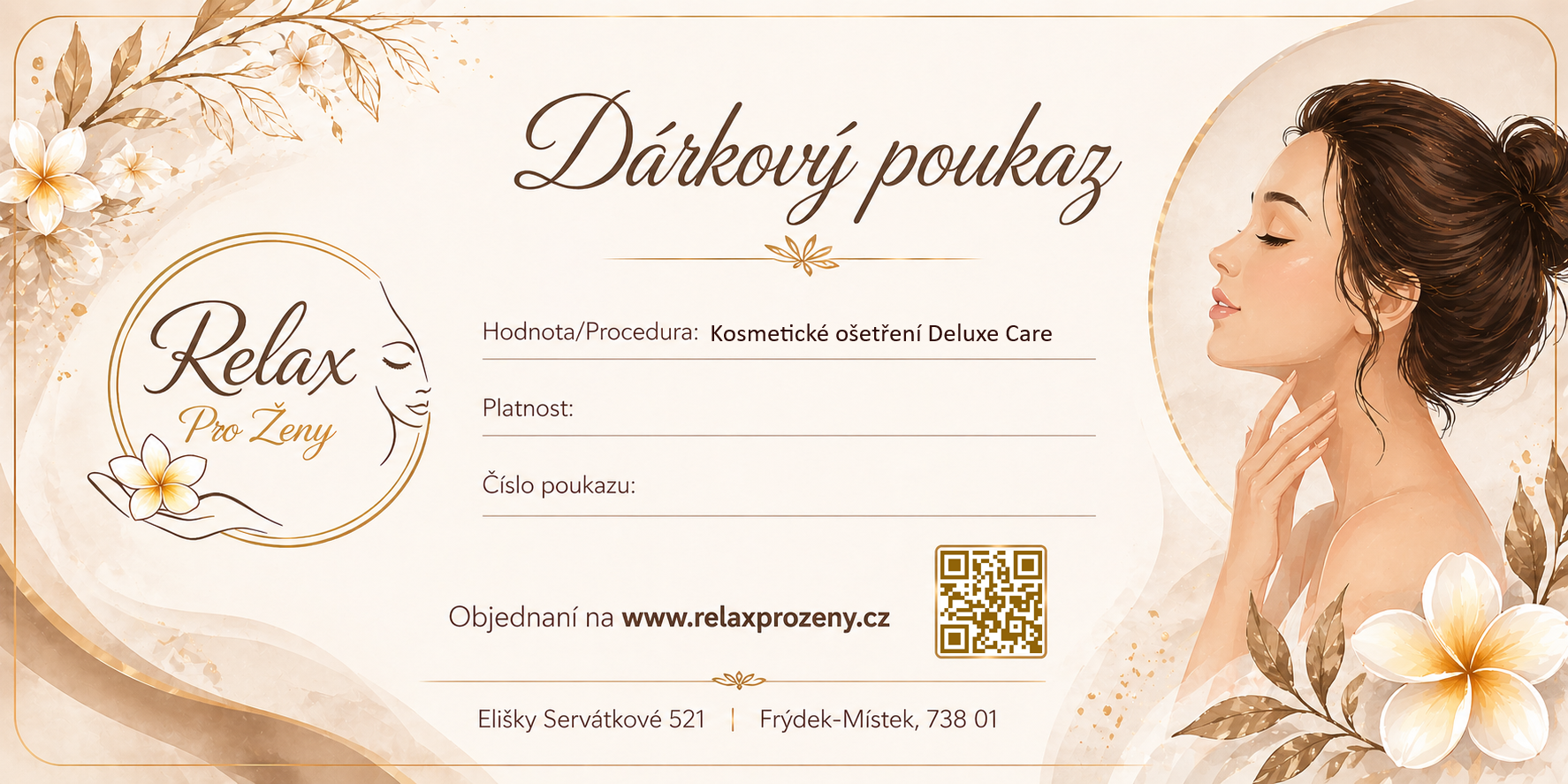 Dárkový poukaz Relax pro Ženy – Frýdek-Místek